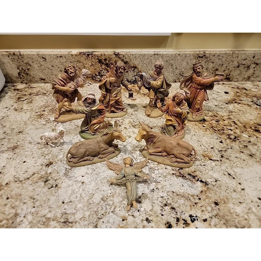 Vintage Fontanini Nativity Scene 9 Nine Piece Set 1980's Italy